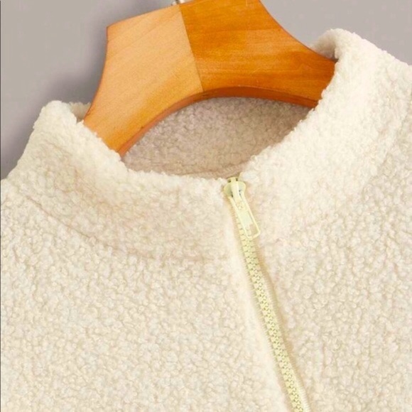 Crop zipped sweat shirt - Picture 3 of 8